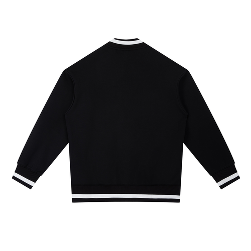 Contrast Piping Zip Bomber Jacket