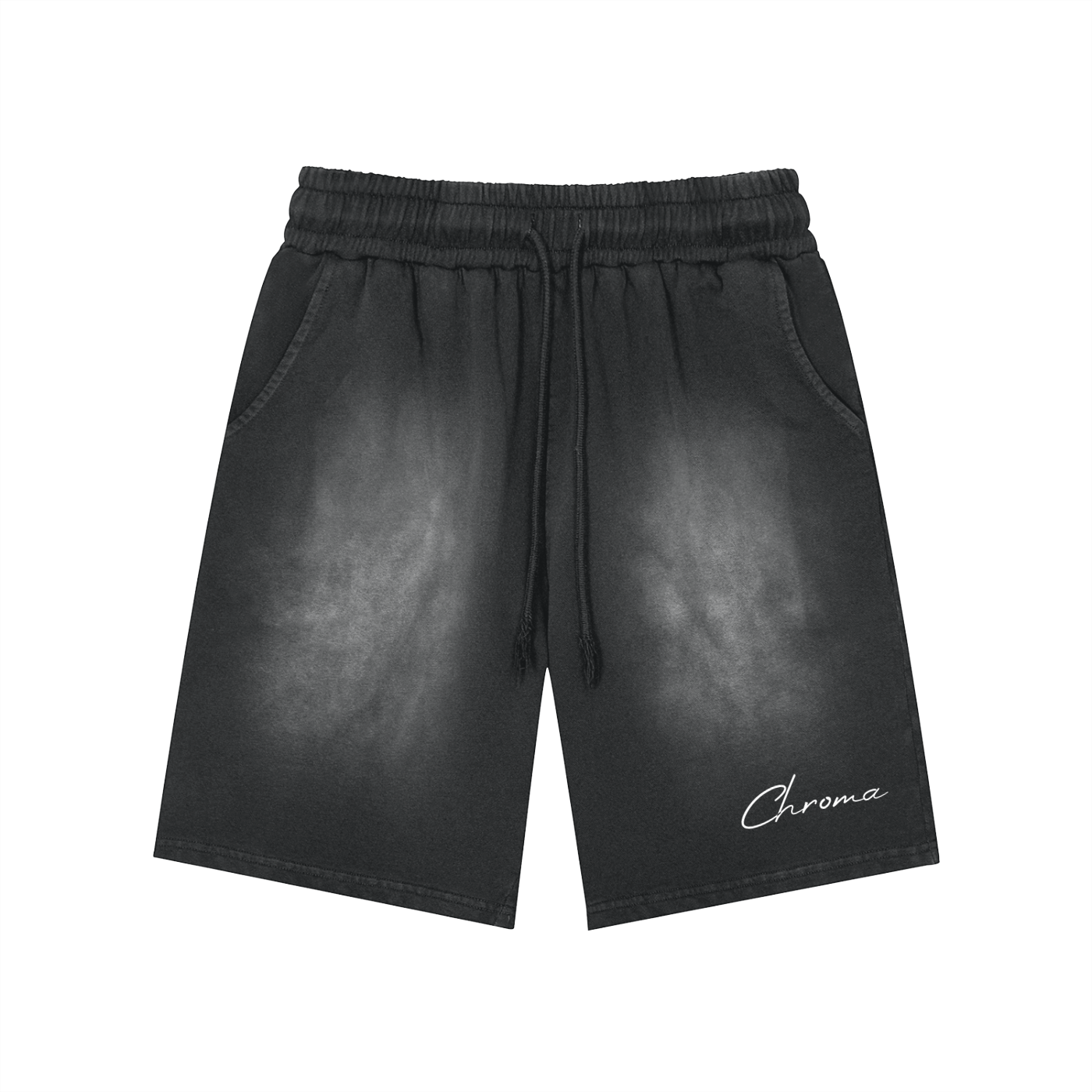 Rectangle Patch Monkey Washed Shorts ODMPOD