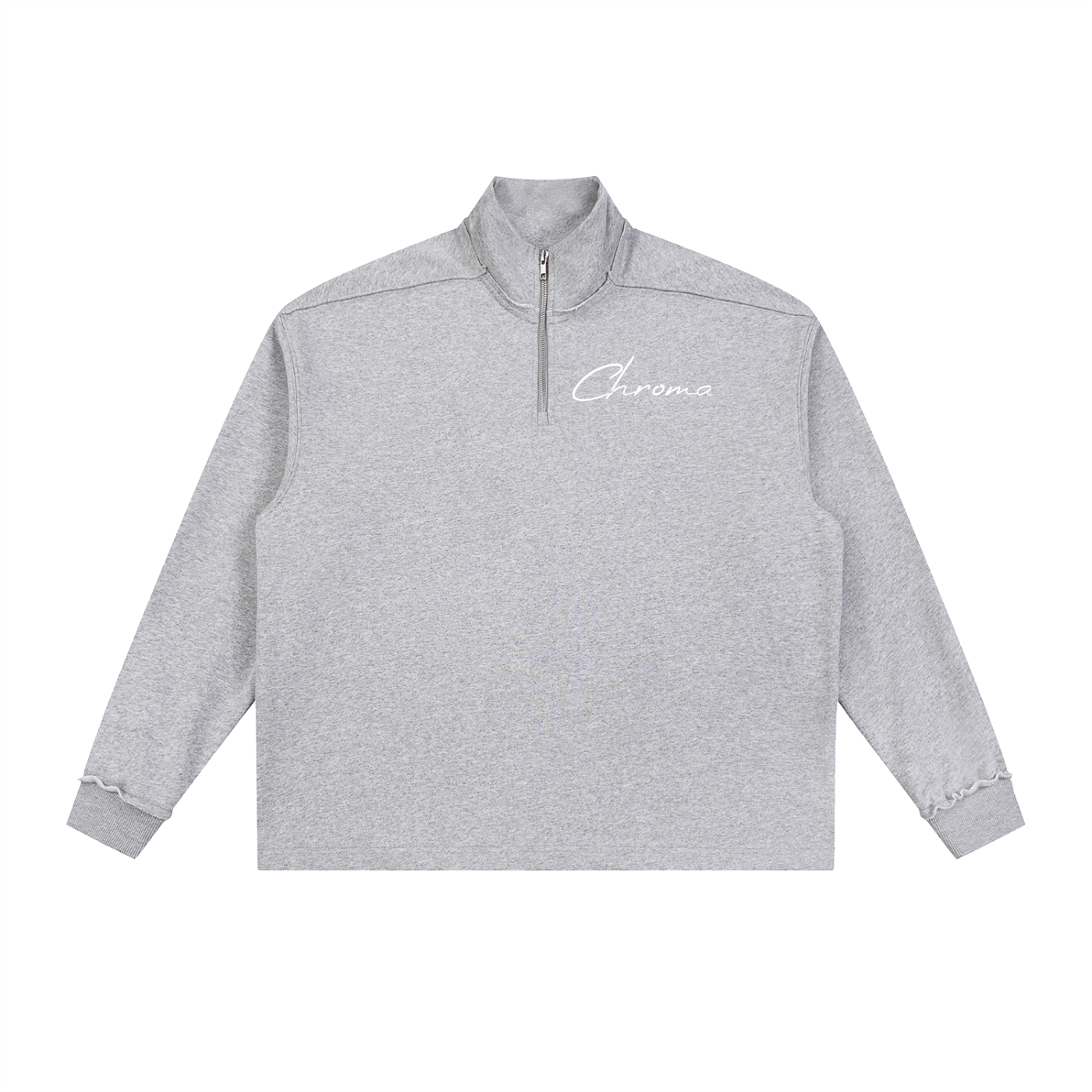 Half-Zip Rolled Edge Fleece Sweatshirt ODMPOD