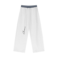 Plaid Contrast Waist Pants ODMPOD