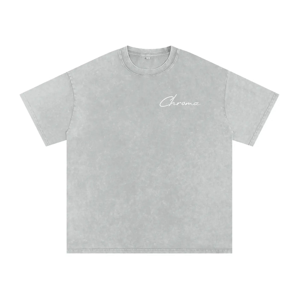 Snow Washed Oversized Cotton T-Shirt ODMPOD