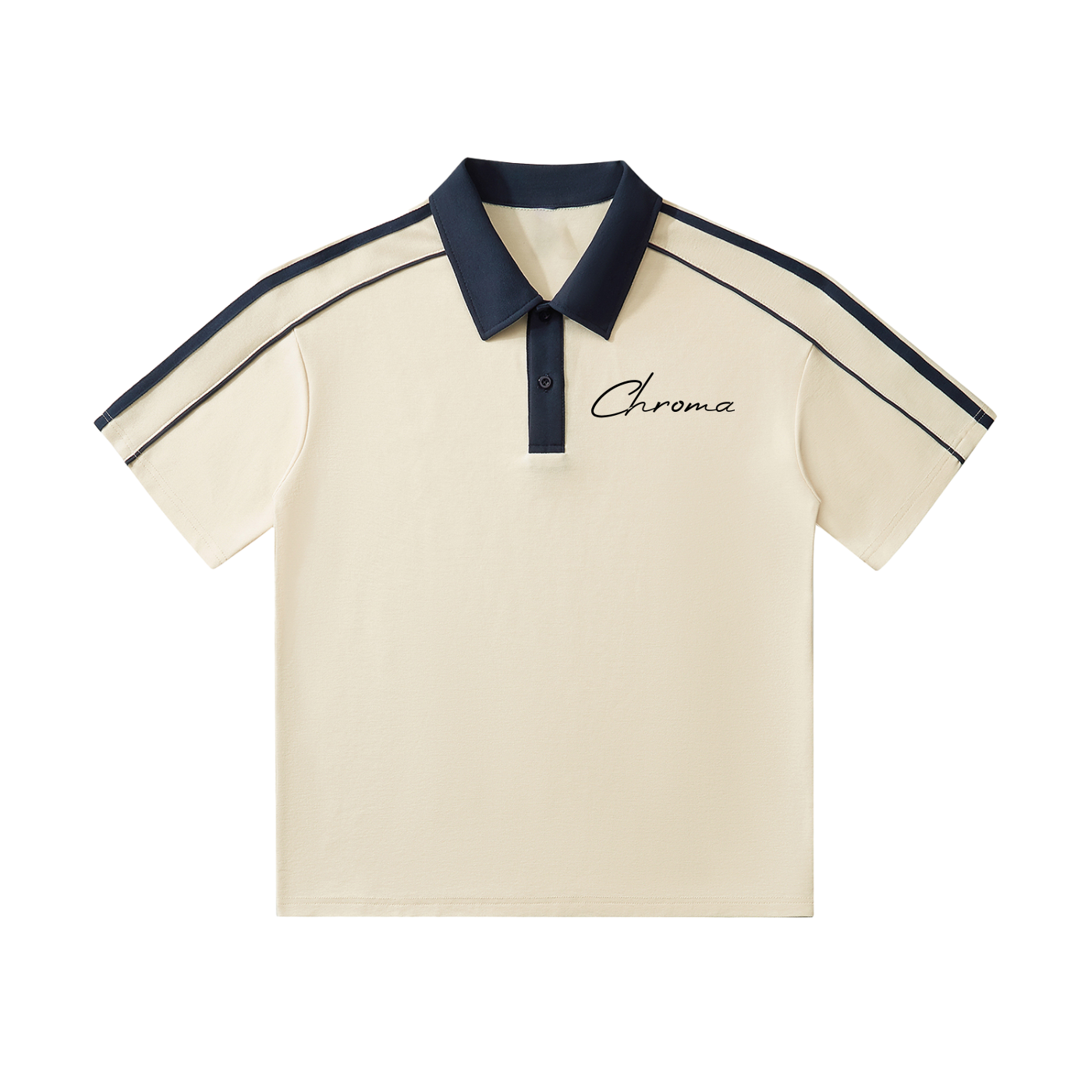 Contrast Collar Short-Sleeve Polo Shirt ODMPOD