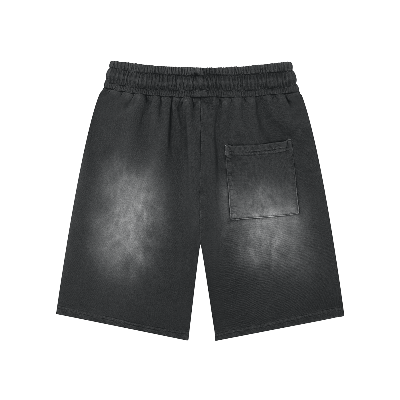 Rectangle Patch Monkey Washed Shorts ODMPOD