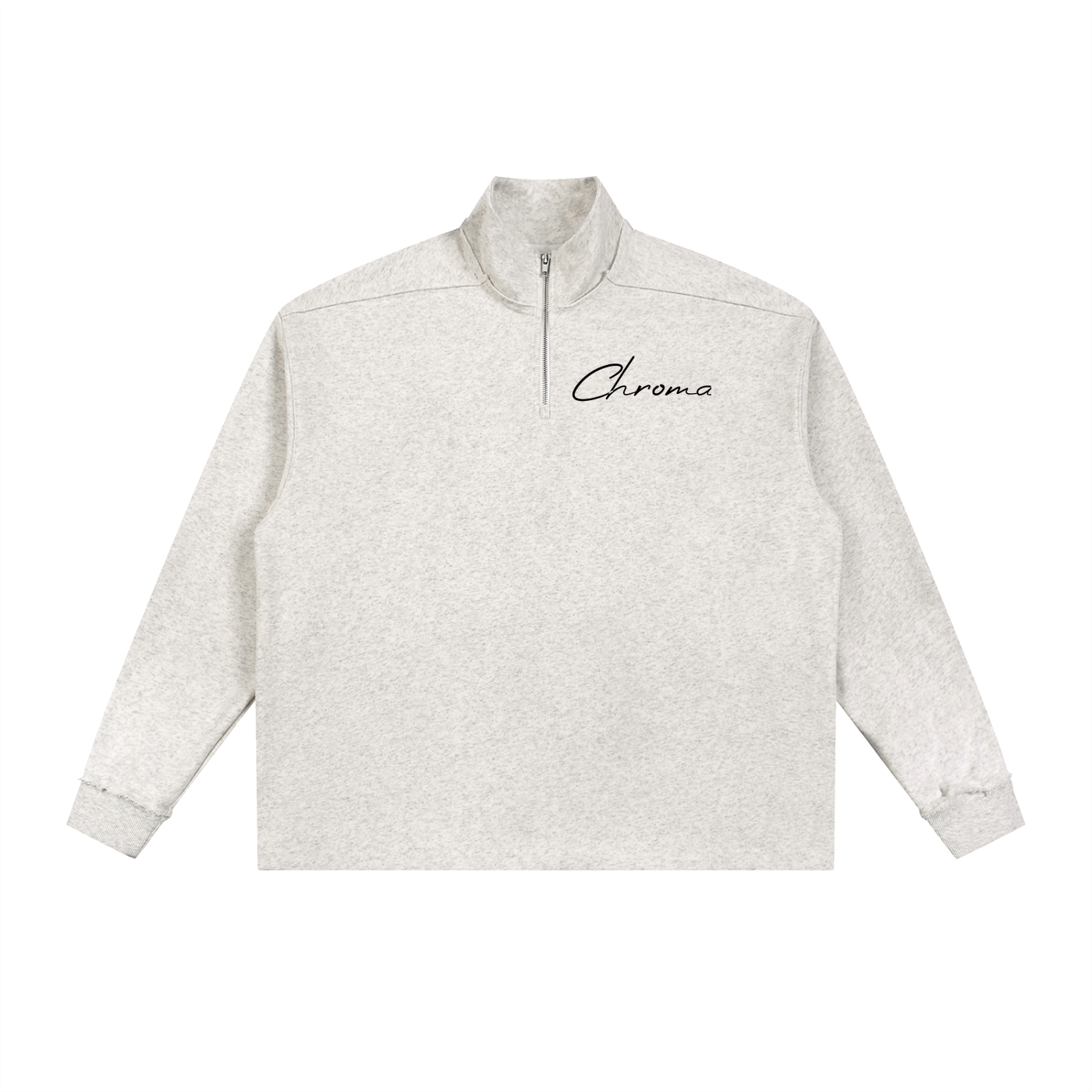 Half-Zip Rolled Edge Fleece Sweatshirt ODMPOD