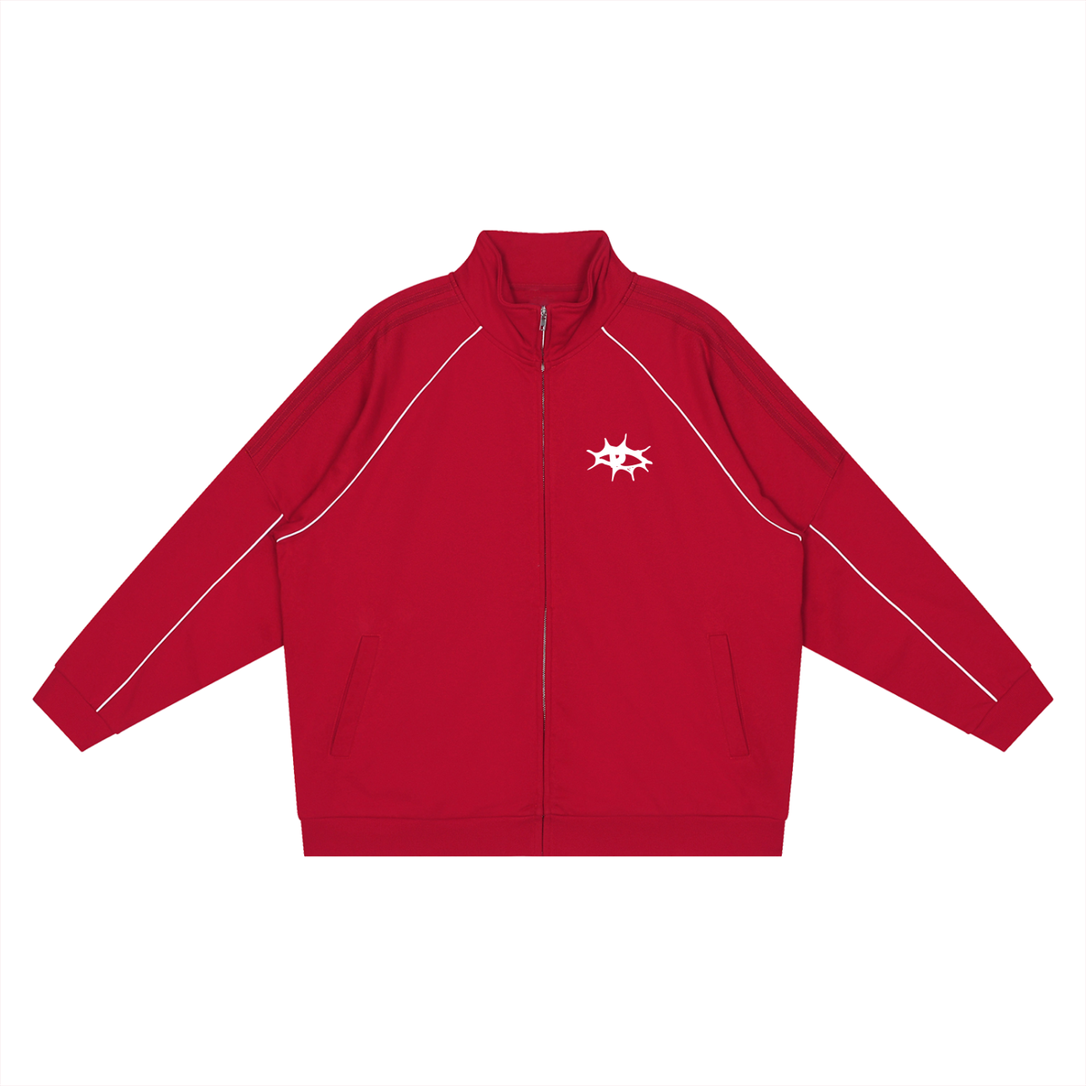 Reflection Striped Raglan Sleeve  Jacket