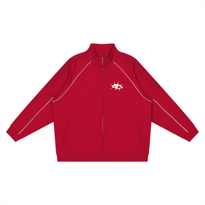 Reflection Striped Raglan Sleeve  Jacket