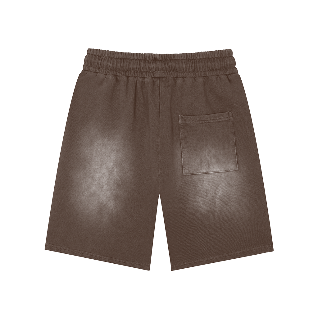 Rectangle Patch Monkey Washed Shorts ODMPOD