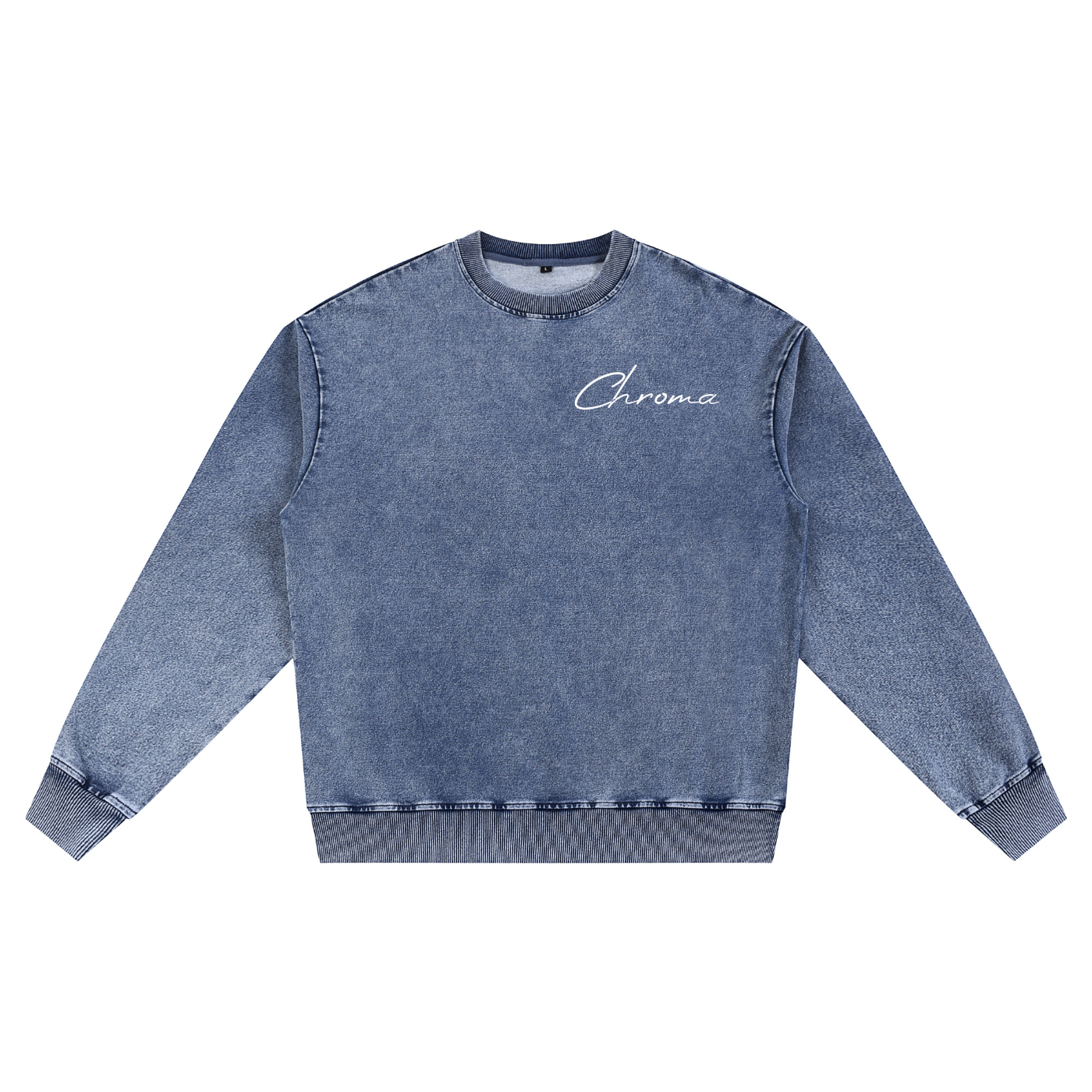 Snow Wash Oversized Crewneck Sweatshirt ODMPOD