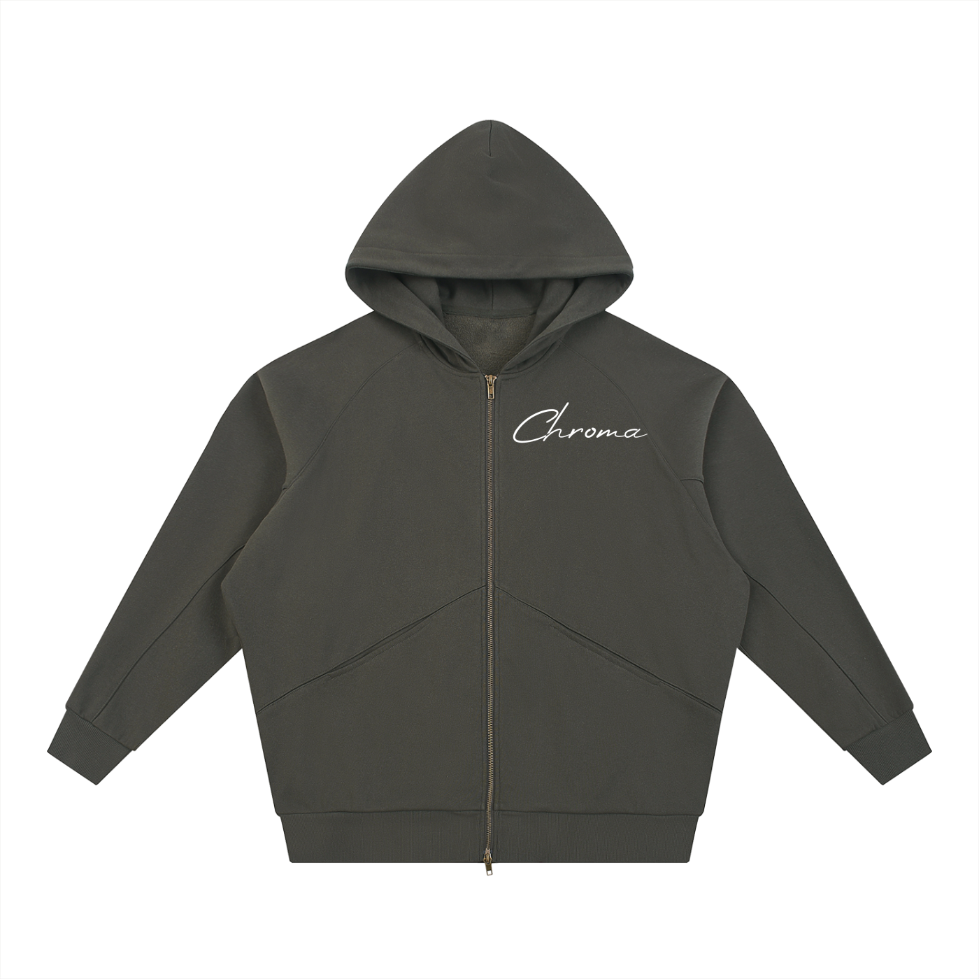 Dolman Sleeve Zip-Through Fleece  Hoodie ODMPOD