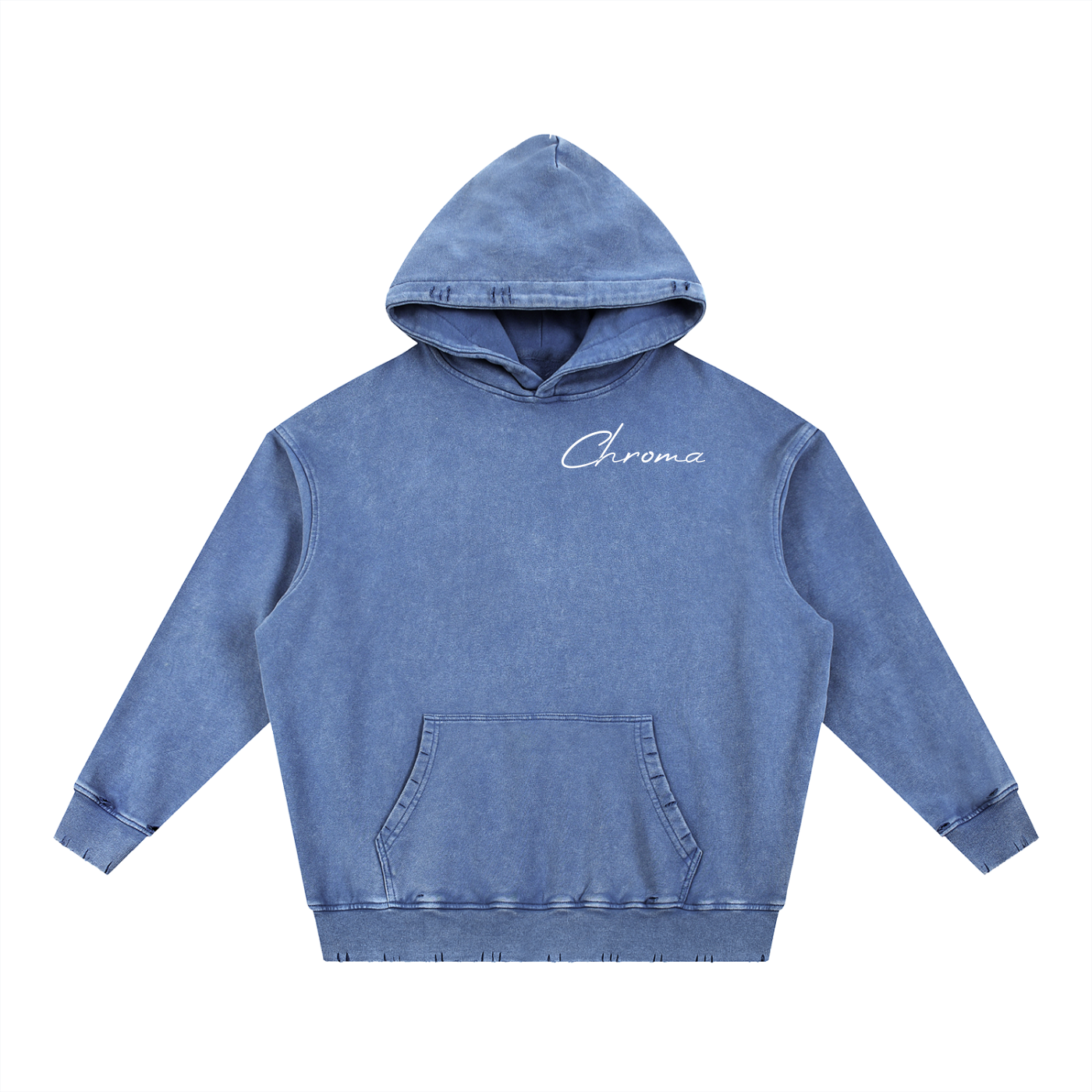 Snow Wash Hand-Frayed Heavyweight  Hoodie ODMPOD