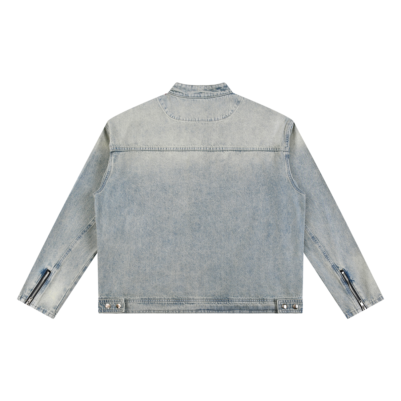 Vintage Wash Zip Denim Jacket ODMPOD