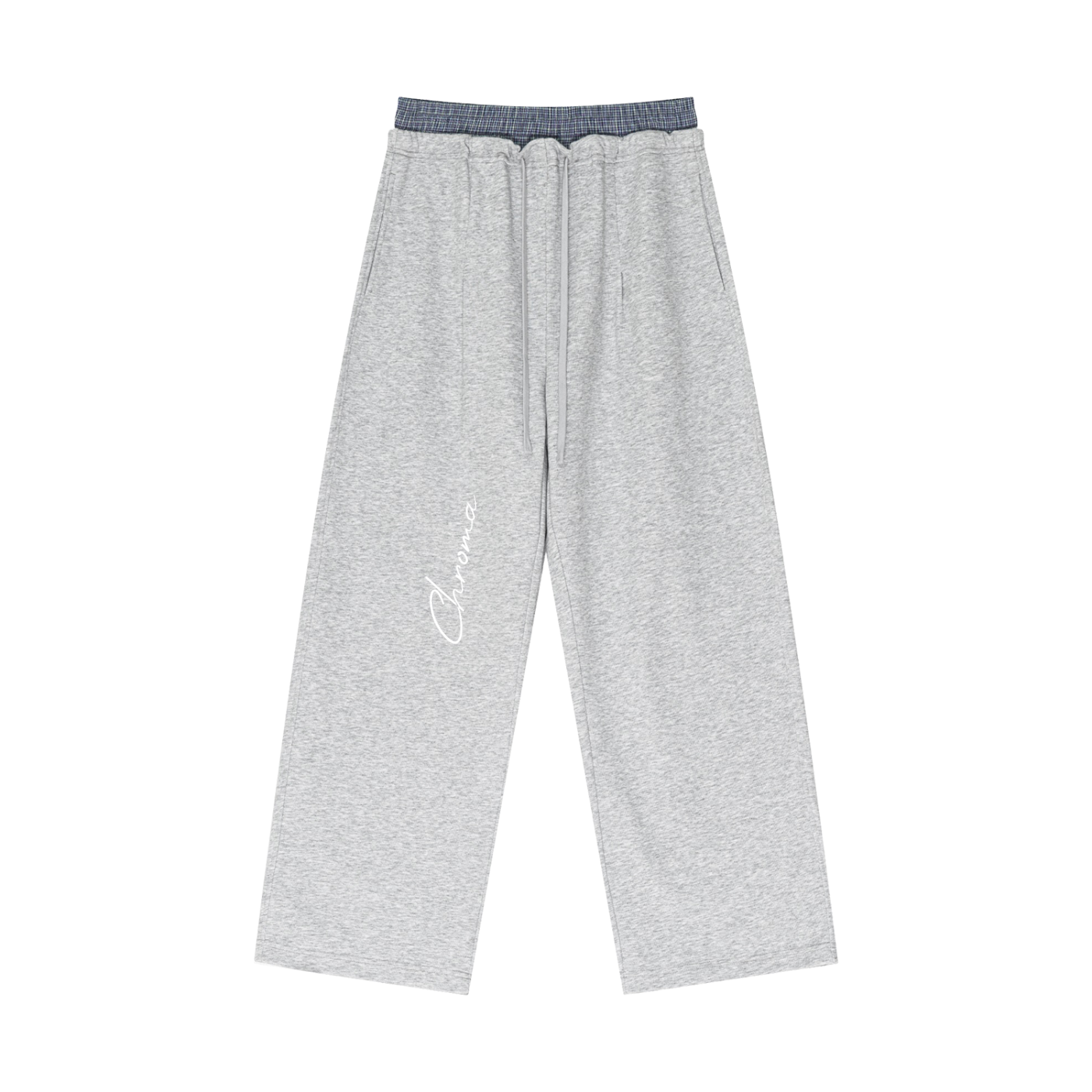 Plaid Contrast Waist Pants ODMPOD