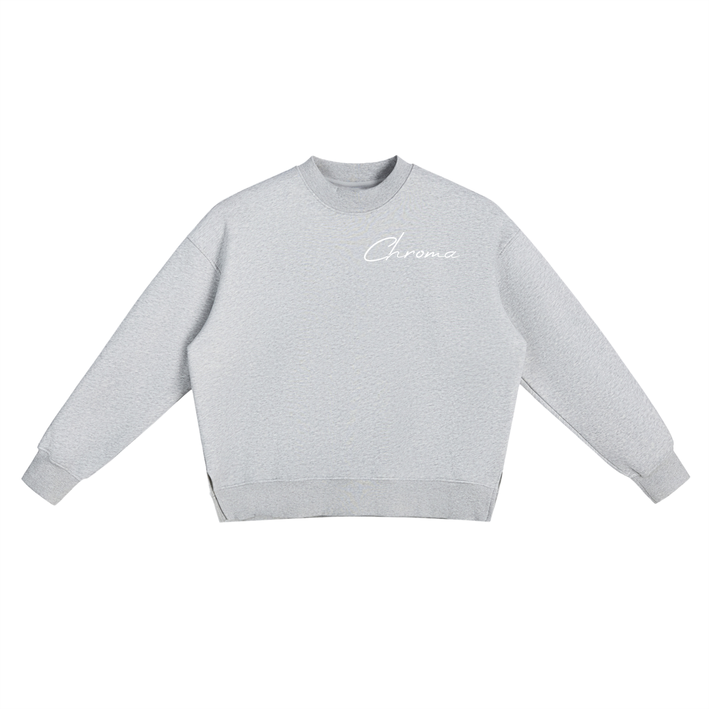 Fleece Side Slit Crewneck Sweatshirt ODMPOD