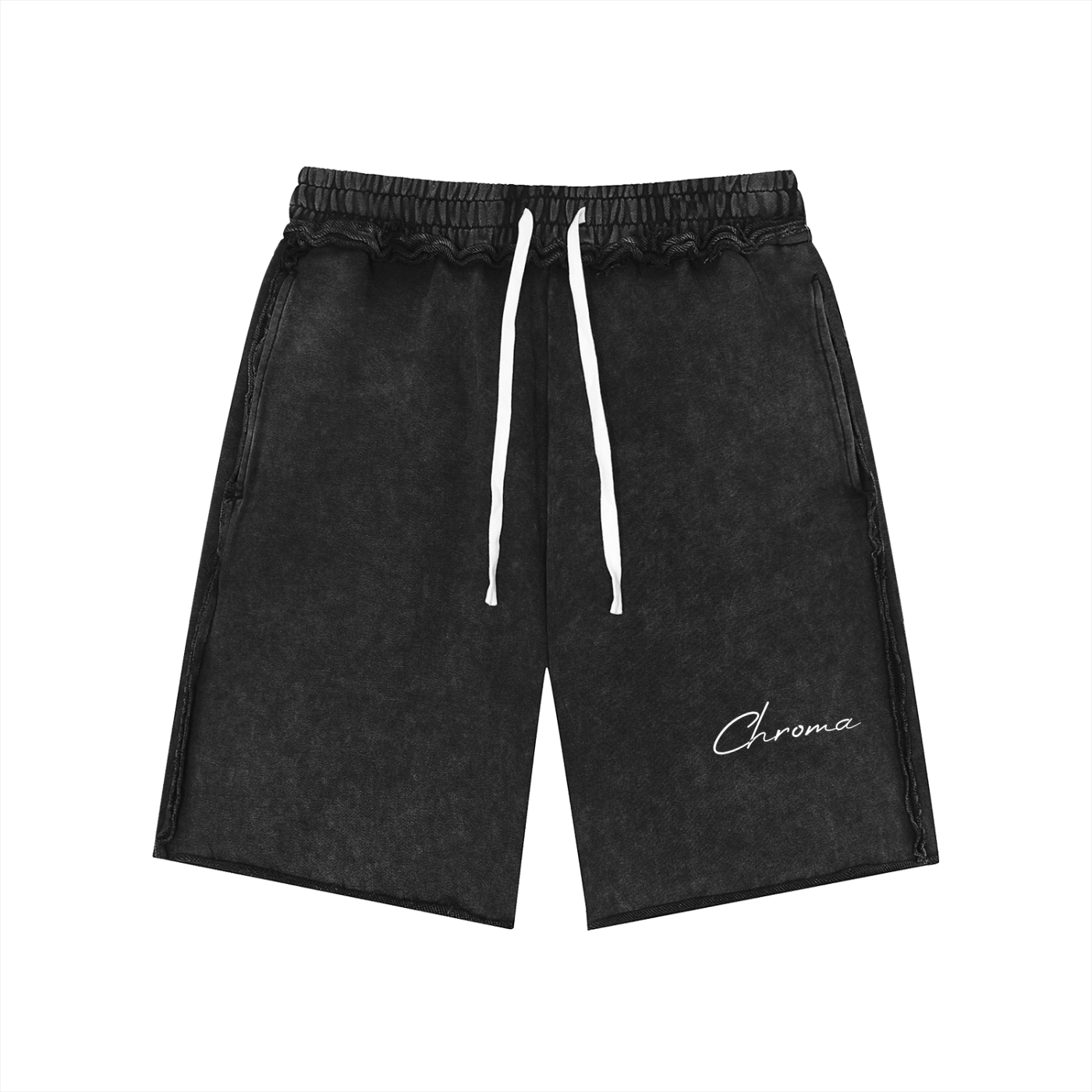 Unisex Mineral Wash Raw Edge Shorts ODMPOD
