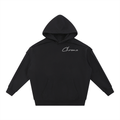 Contrast Tape Raw Edge Double Layered Hoodie ODMPOD