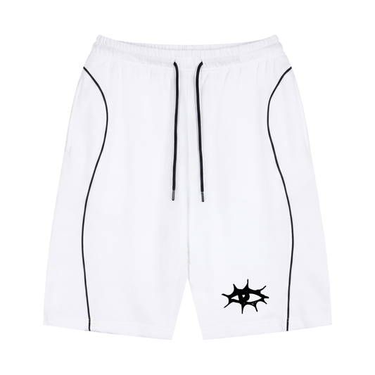 Unisex Piping Drawstring Shorts