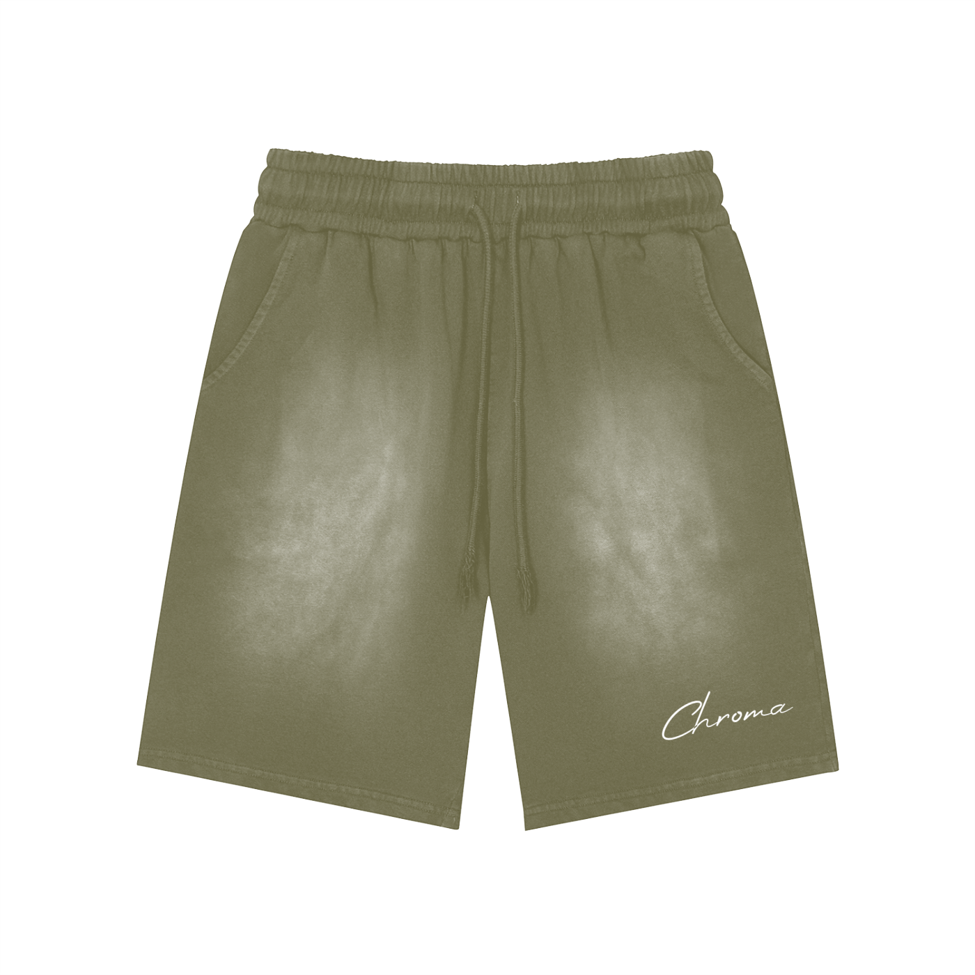 Rectangle Patch Monkey Washed Shorts ODMPOD