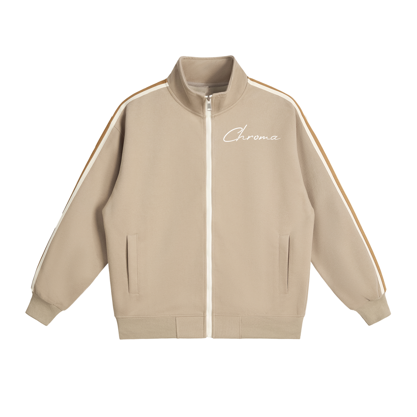 Contrast Side-Stripe Stand Collar  Jacket ODMPOD