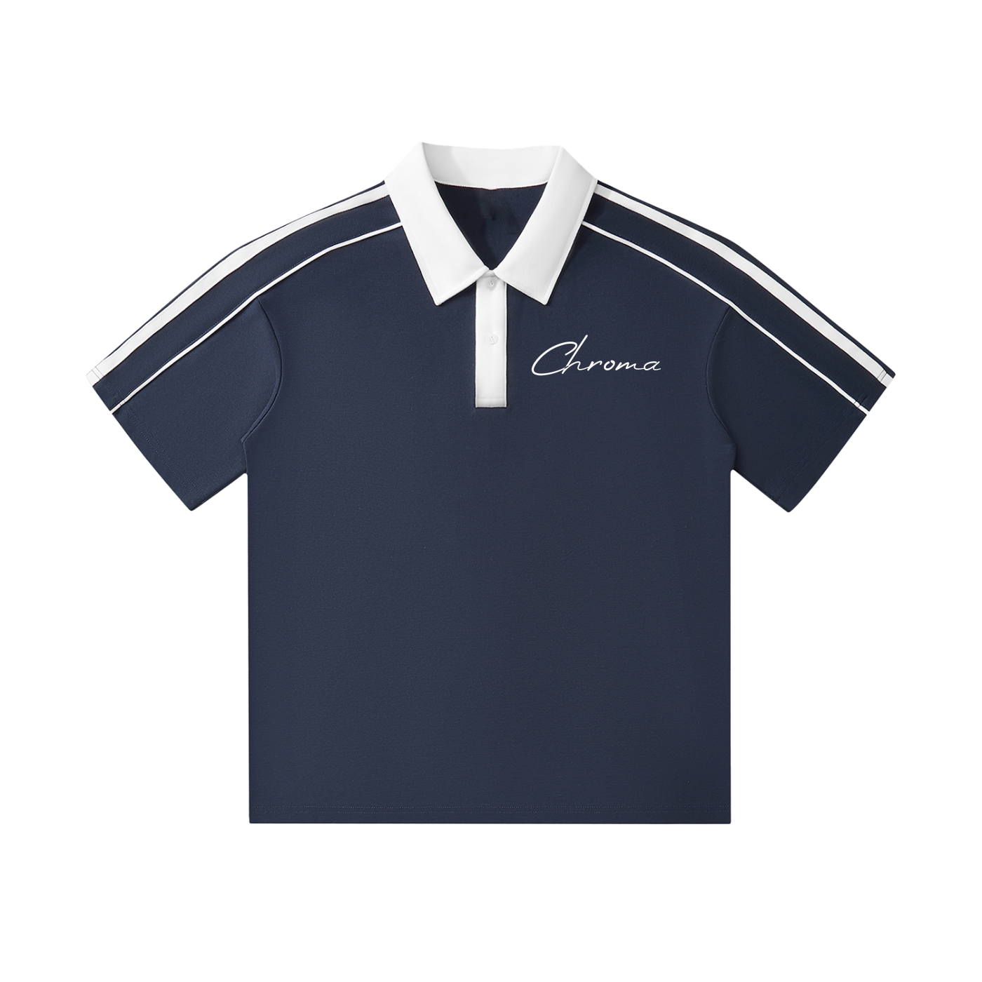 Contrast Collar Short-Sleeve Polo Shirt ODMPOD