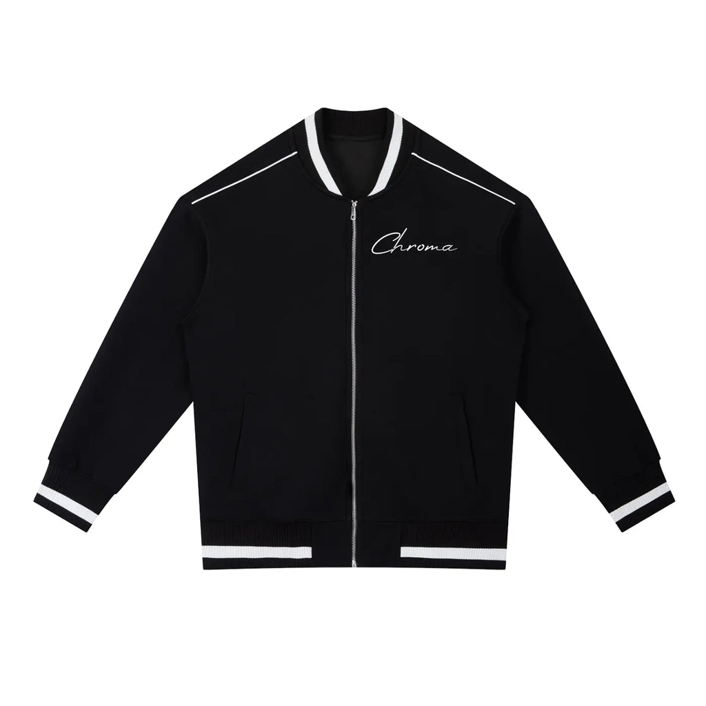 Contrast Piping Zip Bomber Jacket ODMPOD