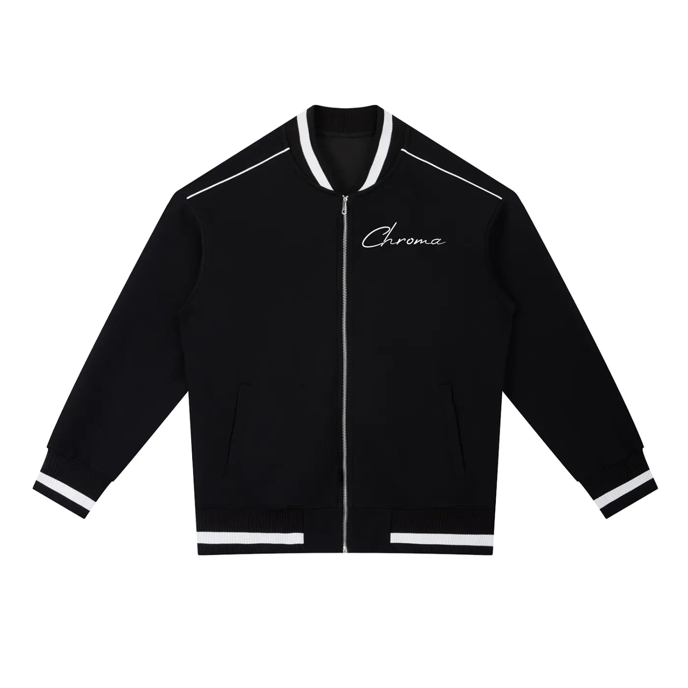 Contrast Piping Zip Bomber Jacket ODMPOD