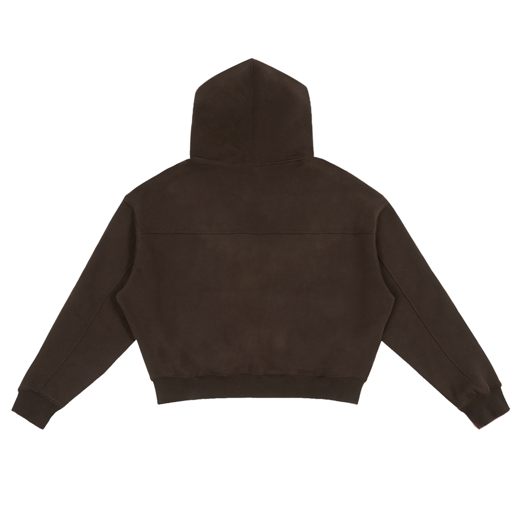 Fleece Zip-Up Boxy Hoodie ODMPOD