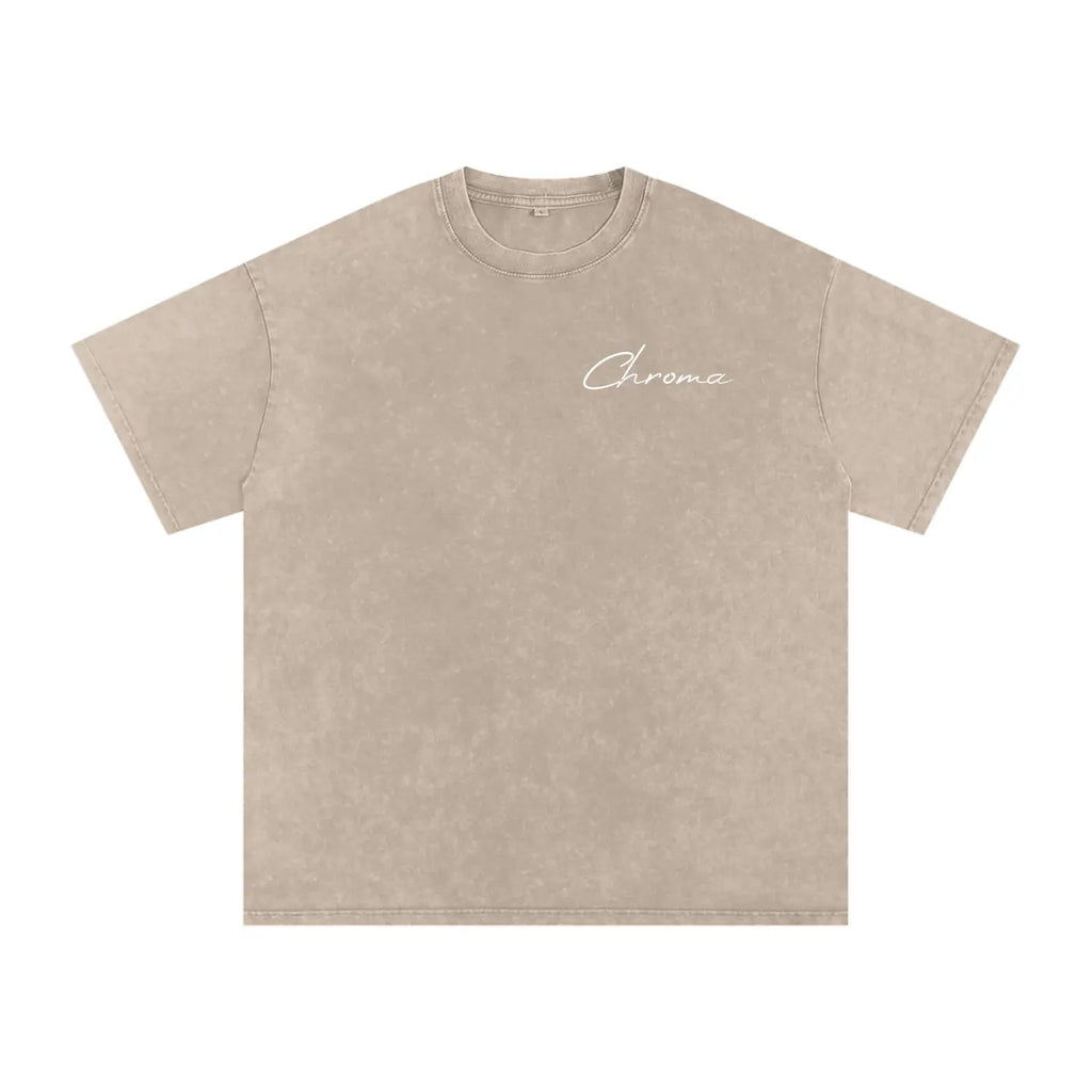 Snow Washed Oversized Cotton T-Shirt ODMPOD