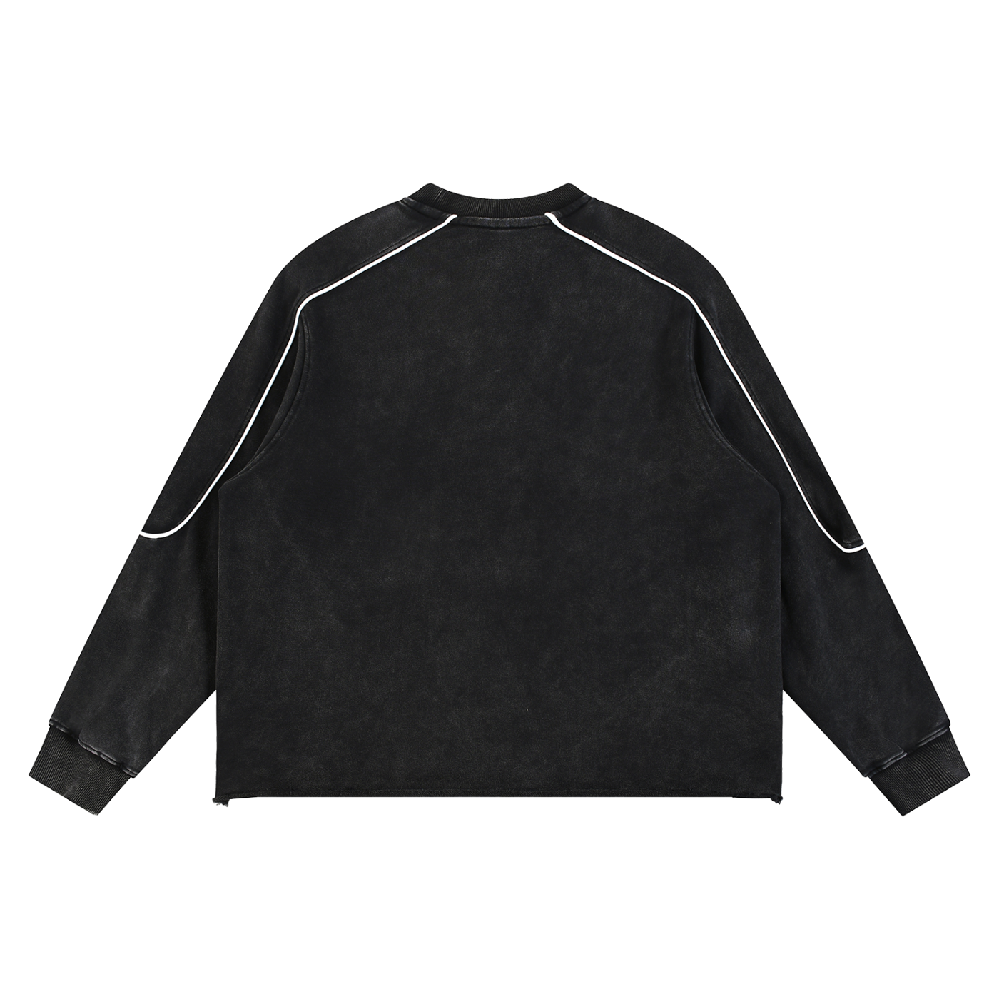 Mineral Wash Piping Raw Hem Sweatshirt ODMPOD