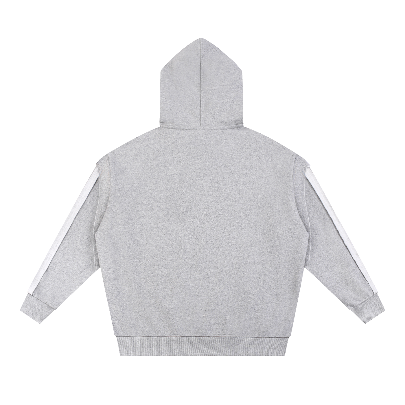 Contrast Tape Raw Edge Double Layered Zip Hoodie ODMPOD