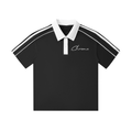 Contrast Collar Short-Sleeve Polo Shirt