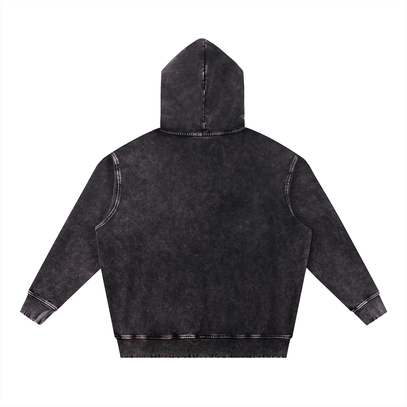 Snow Wash Hand-Frayed Heavyweight  Hoodie ODMPOD