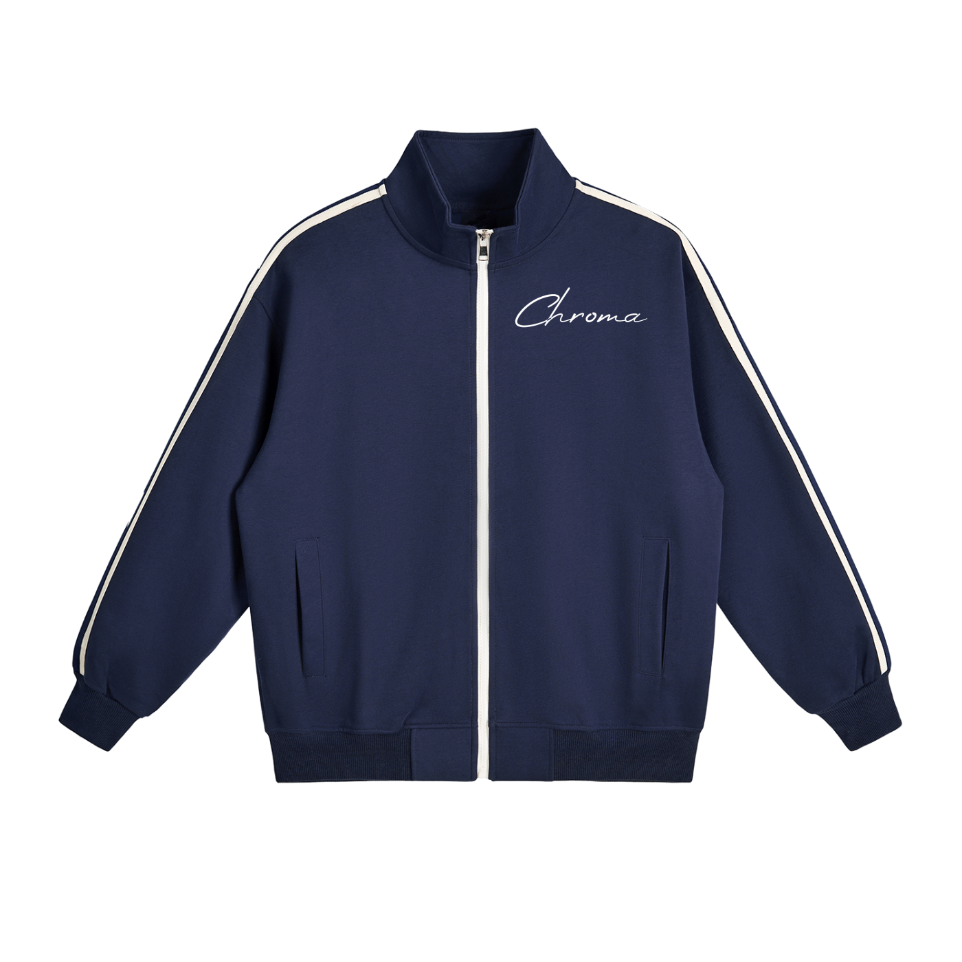 Contrast Side-Stripe Stand Collar  Jacket ODMPOD