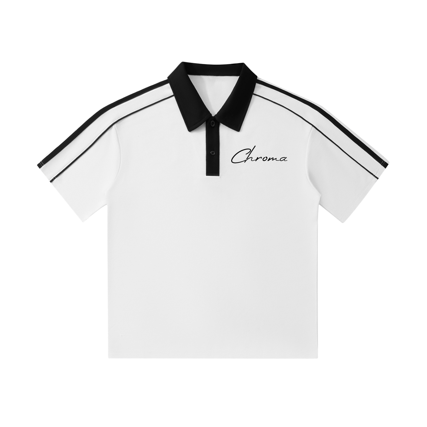 Contrast Collar Short-Sleeve Polo Shirt ODMPOD