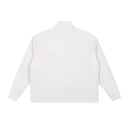 Half-Zip Rolled Edge Fleece Sweatshirt