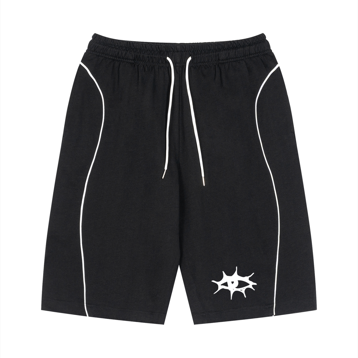 Unisex Piping Drawstring Shorts